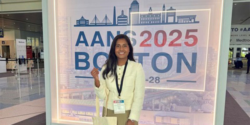 Vijidha Shree Rajkumar Presents at AANS 2025 in Boston